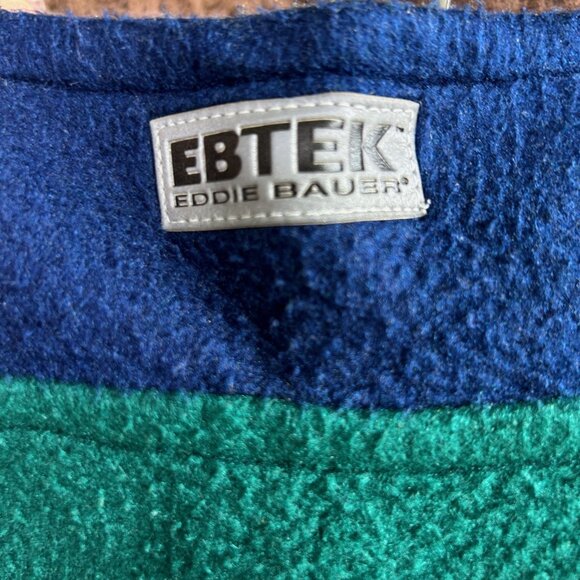 Eddie Bauer Ebtek Mens Vintage 90s Fleece 1/4 Zip Pullover Size XL Tall - Picture 9 of 14